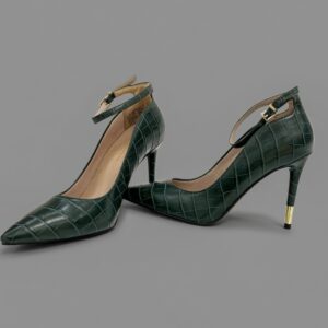 Foxy Croc Leather Green heels